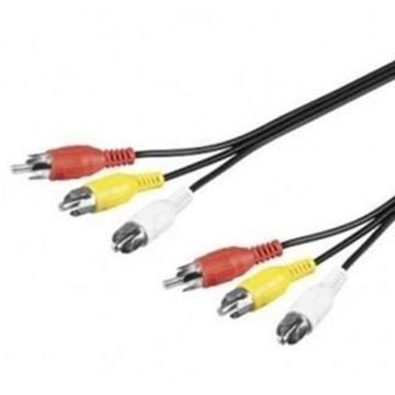 Câble  RCA 3*3 1,2 mètres CONNECTPLUS