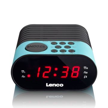 Radio-réveil avec FM PLL et affichage LED LENCO CR-07 Blue  