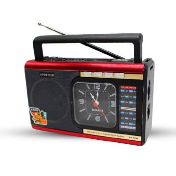 Radio FM MP3 Rechargeable POWTECH PT-908-I36 Avec Emplacement Carte Mémoire