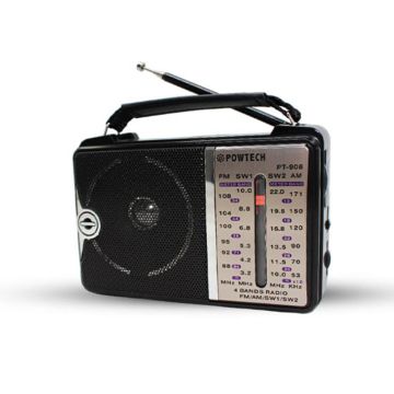 Radio FM MP3 Rechargeable POWTECH PT-908-G22 Avec Emplacement Carte Mémoire