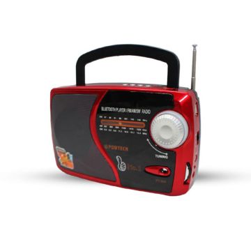 Radio Sans Fil JOC H011BT Avec Emplacement Carte Mémoire - Rouge