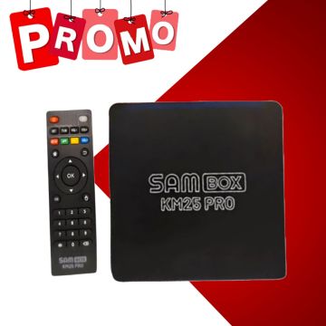 Box TV Android SAMBOX KM25 Pro 4K 2Go 16Go + 2 Abonnements 12 Mois