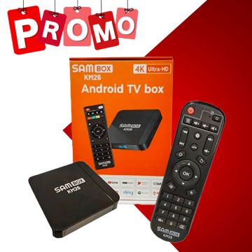 Box TV Android SAMBOX KM26 4K 2Go 16Go + 2 Abonnements 12 Mois