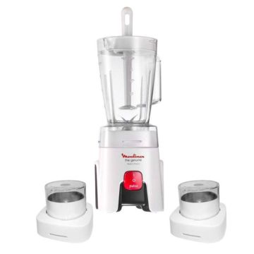 Blender Avec Deux Moulins LM242B25 500W Blanc MOULINEX