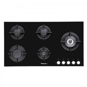 Plaque de Cuisson Vitro FOCUS 5 Feux 90 Cm- F8179B- Noir