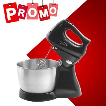 Batteur Avec Bol W-HM906CBS 200W Noir Inox HOMIX