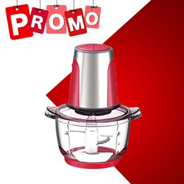 Mini Hachoir Bol En Verre MC02 500W Rouge PRESTIGIA