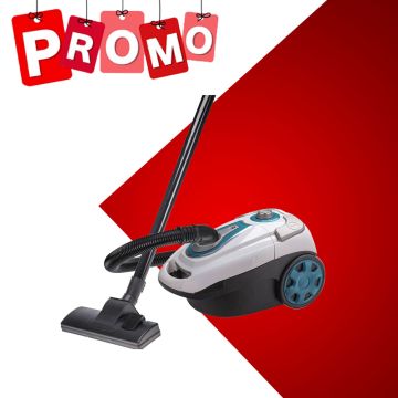 Aspirateur à Sac HJW-1708 1800W Blanc et Bleu PRESTIGIA