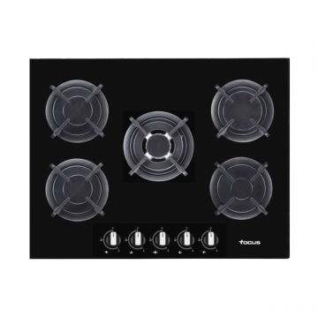 Plaque de Cuisson FOCUS F.4109B 5 Feux 86 cm -Noir