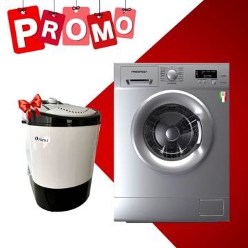 Lave Linge Frontal G710S PRESTIGIA 7KG Silver + Machine à Laver Semi-Automatique Gratuite