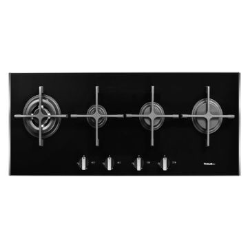 Plaque de Cuisson FOCUS 4 feux SOFT.104 Noir En Verre