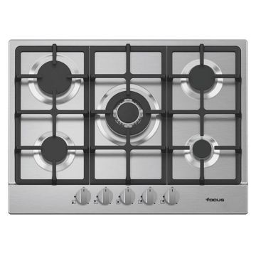 Plaque de Cuisson FOCUS F4078XS 5 Feux 70 cm - Inox