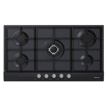 Plaque de Cuisson FOCUS F40789BS 5 Feux 90cm -Noir