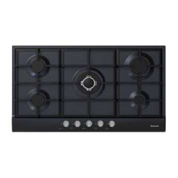 Plaque de Cuisson 5 Feux Gaz  86Cm  F.4789B  Noir FOCUS