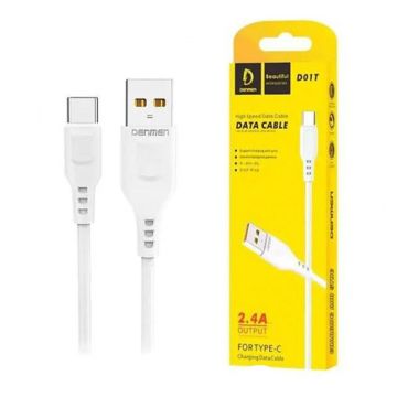  Câble  de Charge DENMEN Type C D01T  Blanc