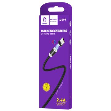  Câble  de Charge DENMEN D09T Type C 1m Noir