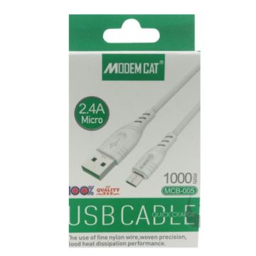  Câble  de Charge  MODEM CAT MCB 005 USB  Micro 1m Blanc 