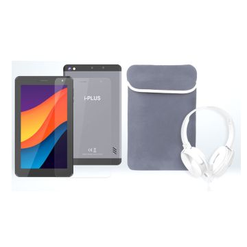 Tablette IPLUS OMEGA  7 POUCES  Grey +Etui  En Silicone + Film De Protection+ Casque Filaire