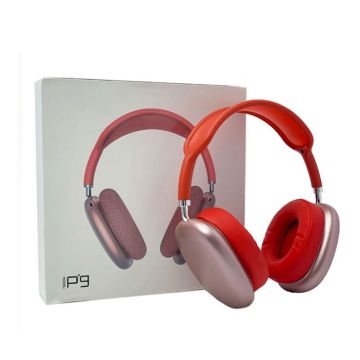 Casque Sans Fil P9 Avec Emplacement Carte Mémoire Rouge