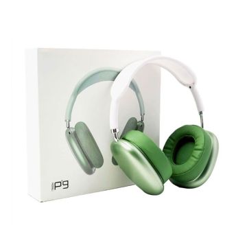 Casque Sans Fil P9 Bluetooth Avec Emplacement Carte Memoire Vert