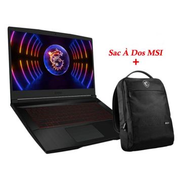 Pc Portable Gamer MSI i7 8G/512 4GD  GF63 12UCX-681XFR + Saccoche Noir