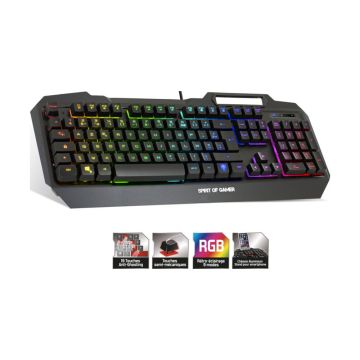 Clavier Gamer SPIRIT OF GAMER  SEMI-MECANIQUE Noir