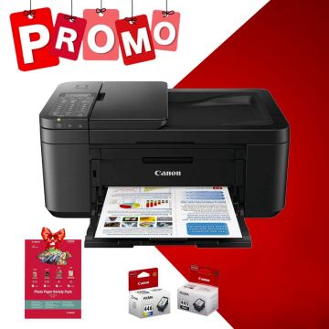 Imprimante Multifonction Jet D'encre CANON Pixma TR-4640 Couleur Wifi + 2 Cartouches + Rame Papier Photo CANON Gratuite 