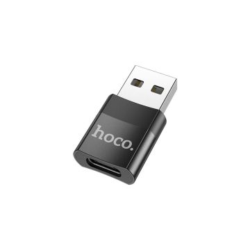 Adaptateur HOCO USB Male Vers Type-C Femelle UA17 Noir