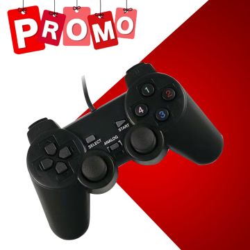 Manette de jeu simple JEWAY USB-208 avec Vibreur