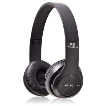 Casque Stéréo Sans Fil P47 Bluetooth  Noir