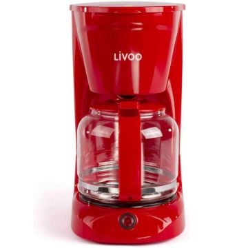 Machine à Café Filtre DOD166R 950W Rouge LIVOO