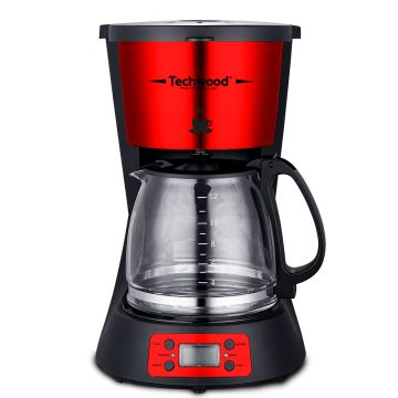 Machine à Café Filtre TCA-1295 1000W Rouge TECHWOOD