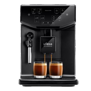 Machine à Café Expresso Avec Broyeur CE8121 SUPREME BARISTA 20 Bars 1550W Noir UFESA