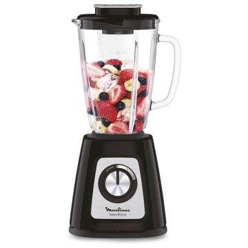 Blender Bol En Verre LM437825 800W Noir MOULINEX