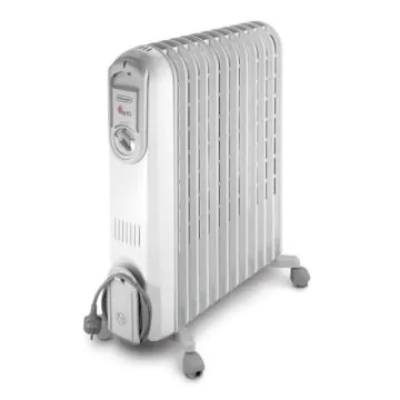 Radiateur Bain d'Huile DELONGHI V551225 12 Éléments 2500W - Blanc