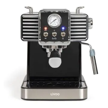 Machine à Café Expresso DOD174N 1350W Noir LIVOO