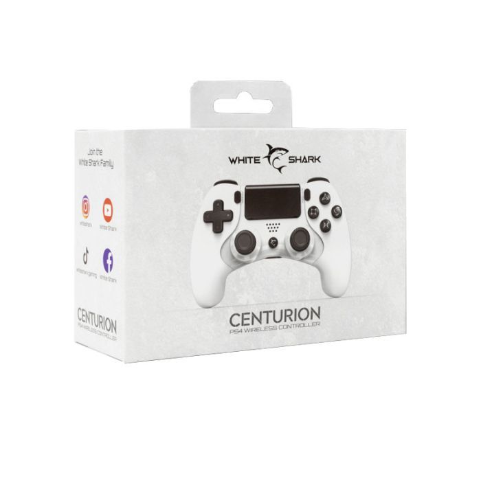 Manette de Jeu WHITE SHARK CENTURION GPW-4006 PS4 Blanc