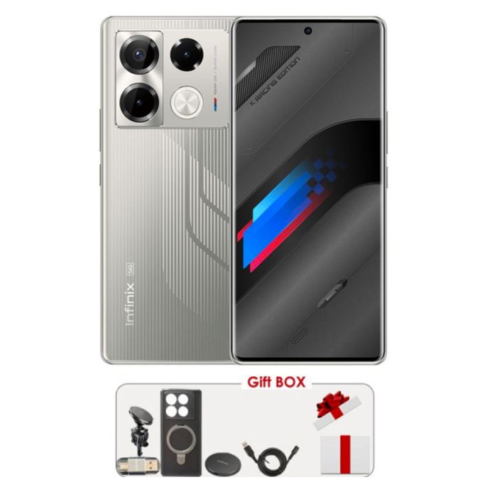 Smartphone INFINIX Note 40 Pro+ 5G 12Go 256Go Racing Edition Gris + Gift Box 