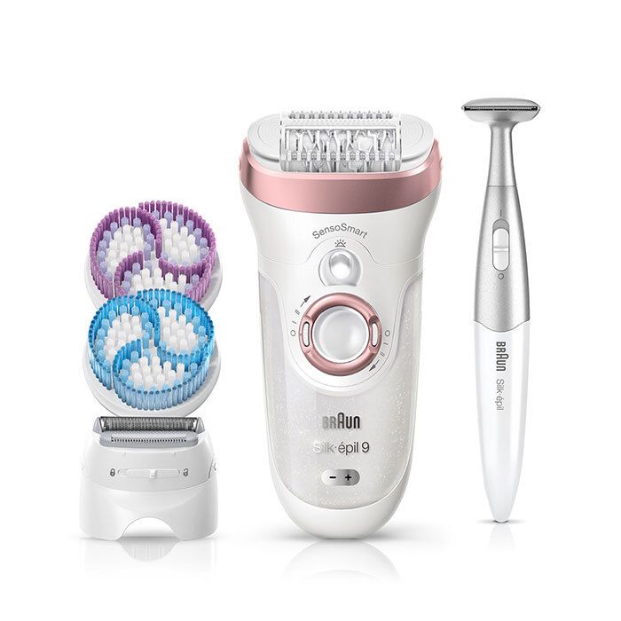 Epilateur SES9/980 Silk-épil 9 SkinSpa SensoSmart Blanc Rose BRAUN